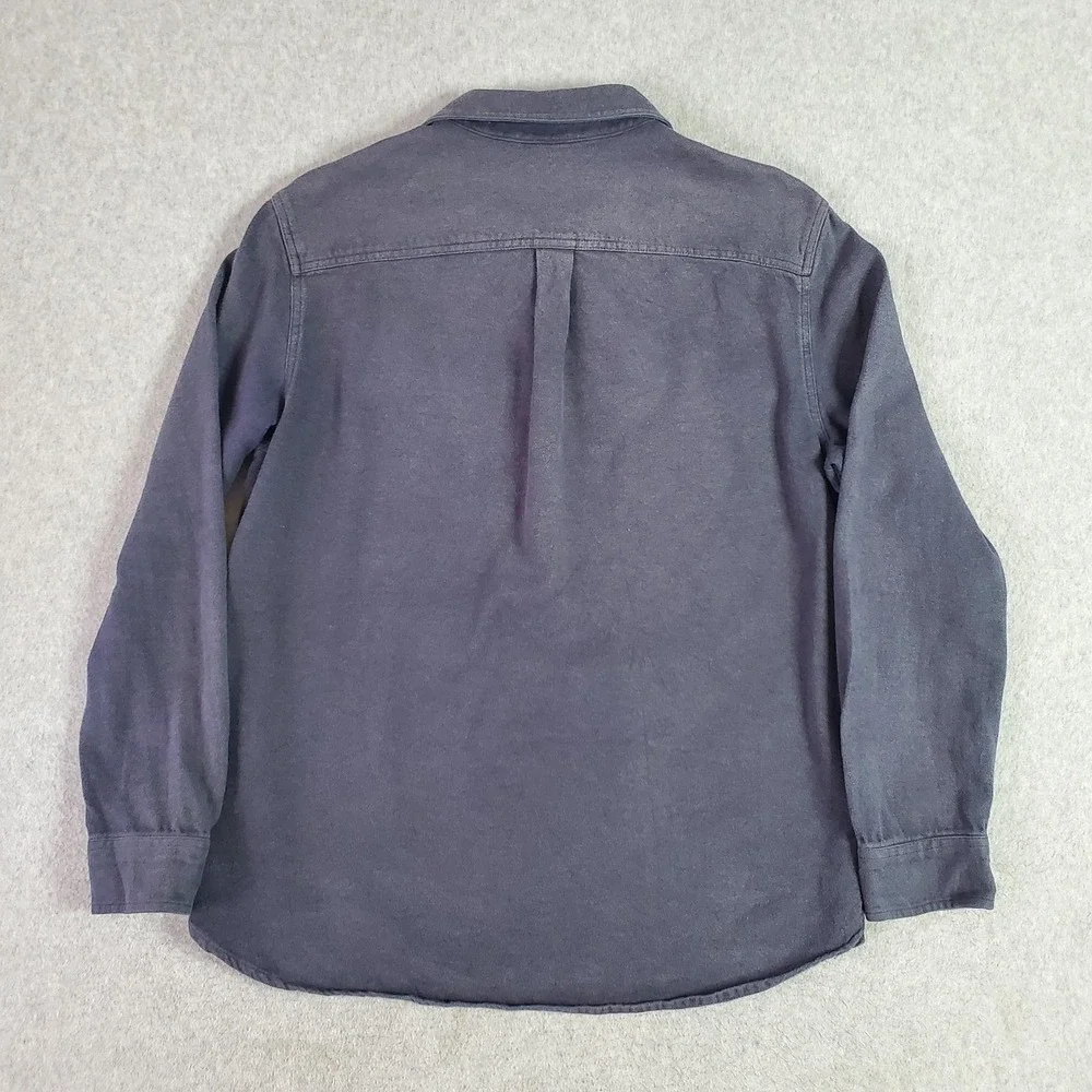The North Face Shirt Jacket Mens Large Gray Heavy Flannel Long Sleeve NF0A7RCI